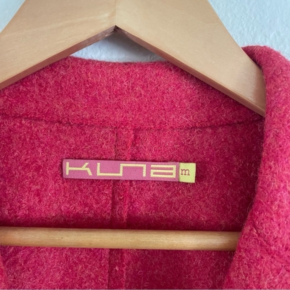 Kuna Alpaca Wool Blend Blazer Jacket Soft Red Size Medium - Picture 4 of 11